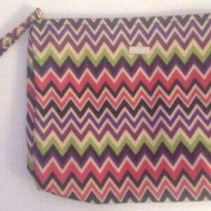 tarte Multi-Color Zigzag print Cosmetics Bag (makeup bag) - Brand New!